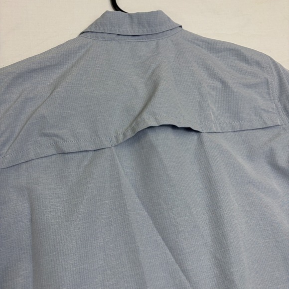 Duluth Trading Co Womens Grey/Blue Roll Tab Long Sleeve Hiking Fishing Shirt Med - Picture 8 of 10